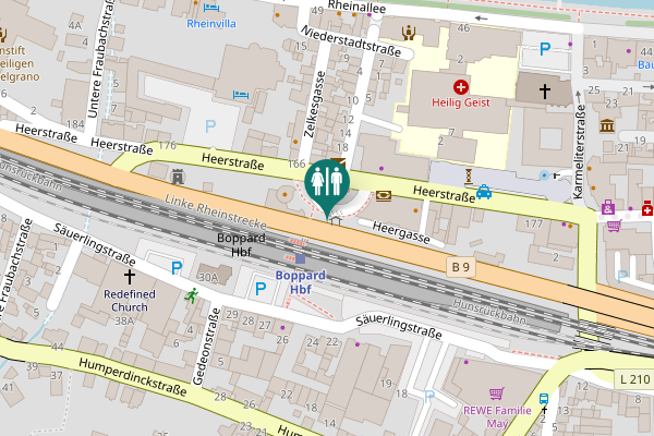 Map showing location of Bürgermeister-Syree-Platz Toilet
