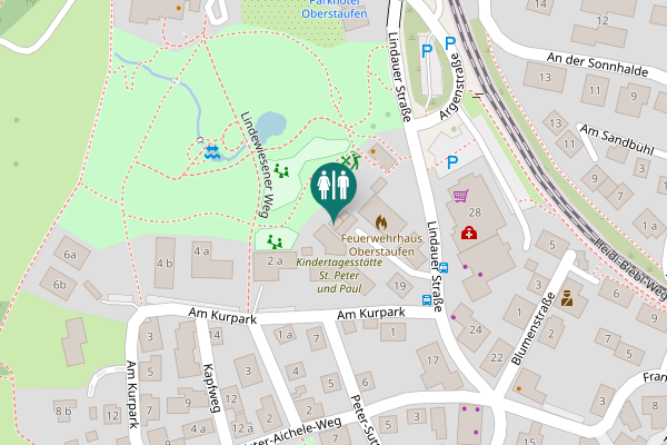 Map showing location of Lindauer Straße 23 Toilet