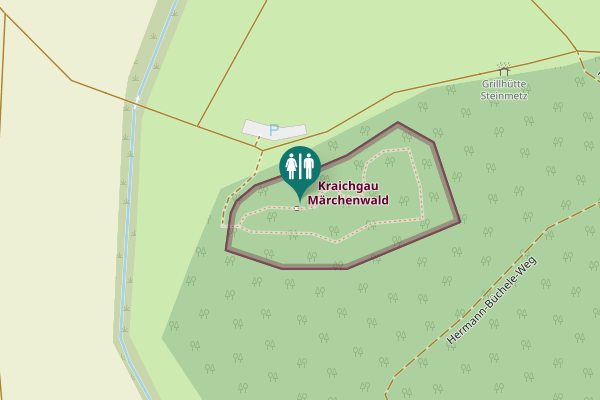 Map showing location of Hermann-Büchele-Weg Toilet