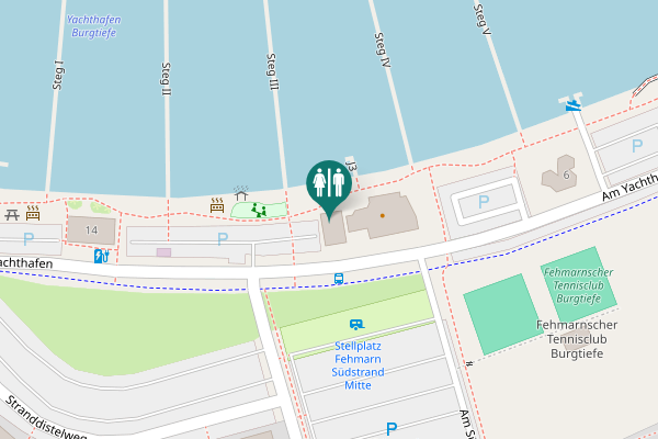 Map showing location of Am Yachthafen 8-10 Toilet