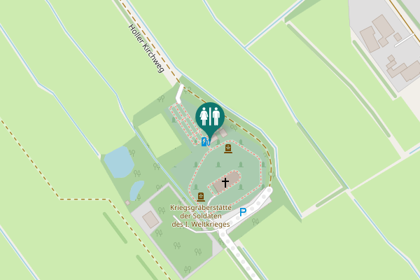 Map showing location of Holler Kirchweg Toilet
