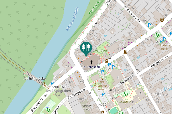 Map showing location of Hockenheimer Straße 3 Toilet