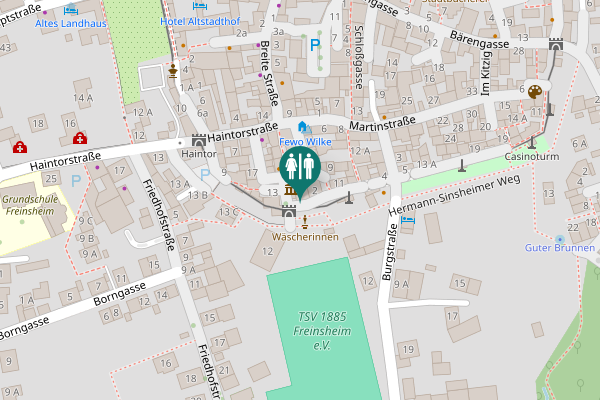 Map showing location of Südliche Ringstraße Toilet