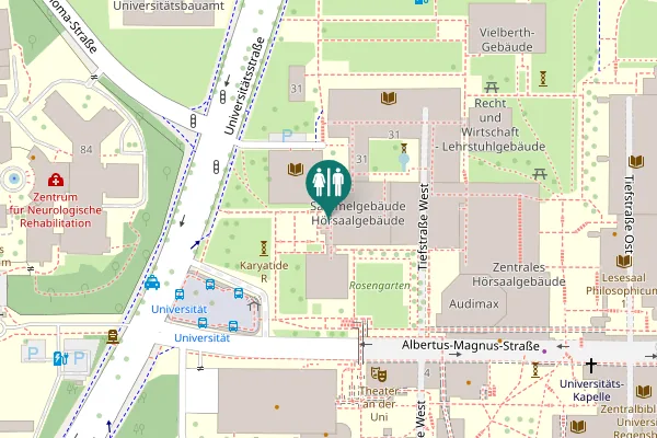 Map showing location of Universitätsstraße 31 Toilet