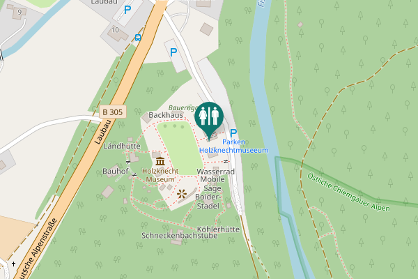 Map showing location of Laubau 12 Toilet