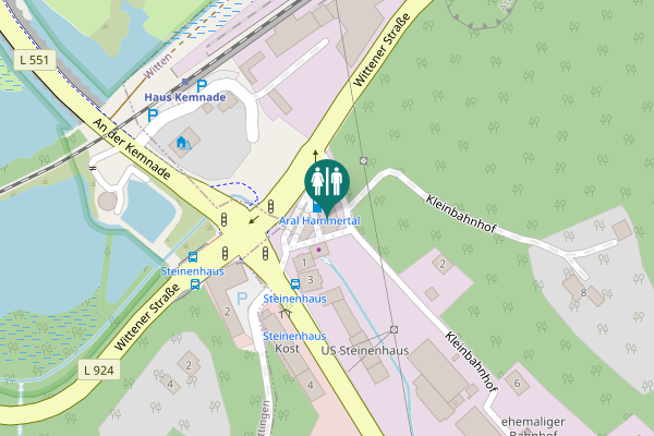 Map showing location of Im Hammertal 1 Toilet