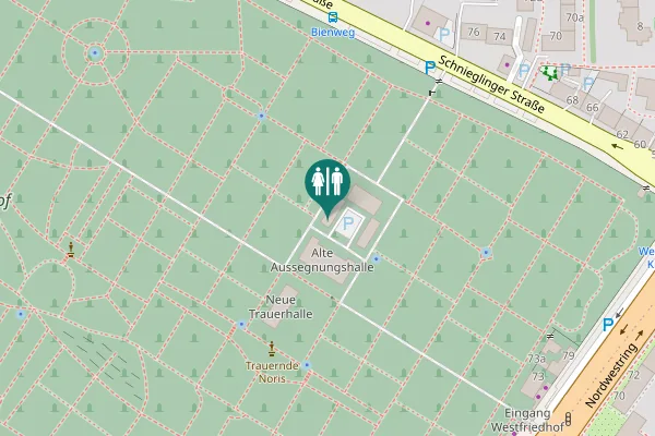 Map showing location of Schnieglinger Straße 92 Toilet