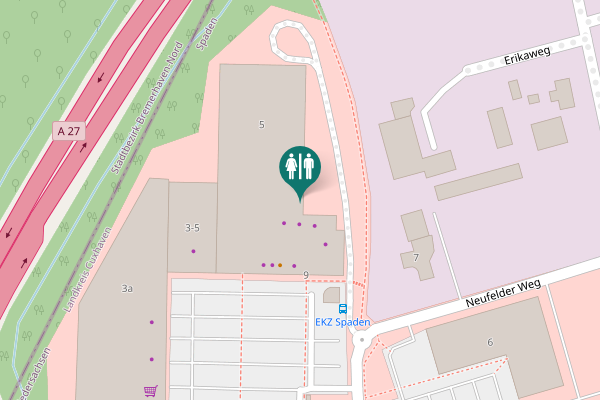 Map showing location of Neufelder Weg 9 Toilet