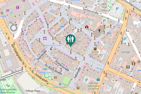 Map showing location of St. Johanner Markt 24 Toilet