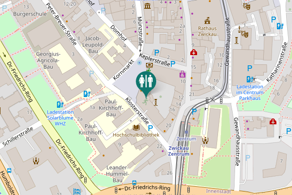 Map showing location of Kornmarkt 1 Toilet