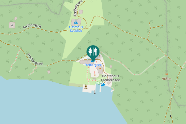 Map showing location of Freibergsee Toilet