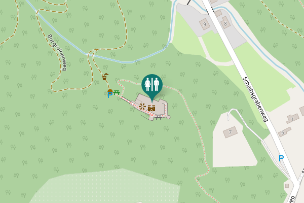 Map showing location of Burgruinenweg 3 Toilet