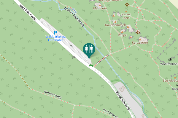 Map showing location of Korbfeilenweg Toilet