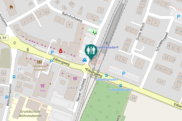 Map showing location of Eilbergweg 15 Toilet