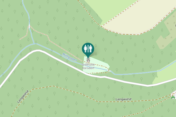 Map showing location of Langwiese Toilet