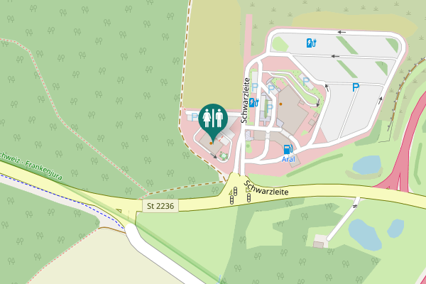 Map showing location of Schwarzleite Toilet
