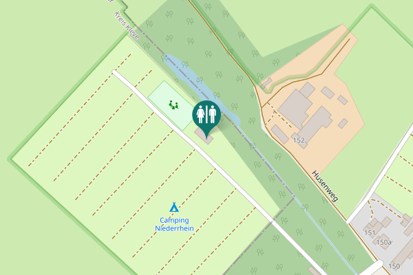Map showing location of Husenweg 151 A Toilet