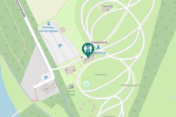 Map showing location of Uckerpromenade 85 Toilet