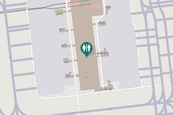 Map showing location of Terminalstraße Ost 2 Toilet