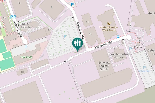 Map showing location of Sieboldstraße 11 Toilet