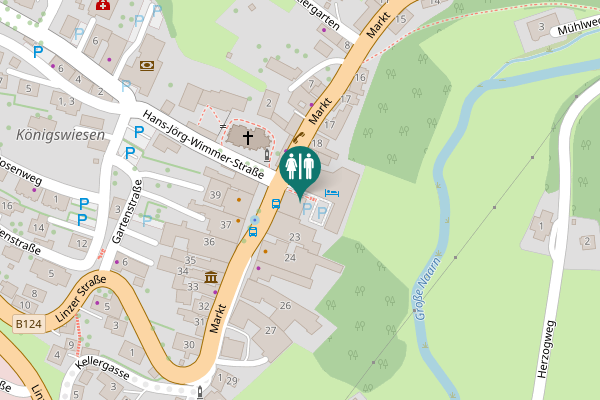 Map showing location of Markt 20 Toilet
