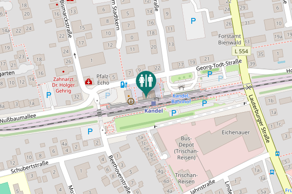 Map showing location of Georg-Todt-Straße 2 Toilet