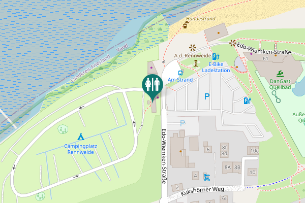 Map showing location of Edo-Wiemken-Straße 60 Toilet