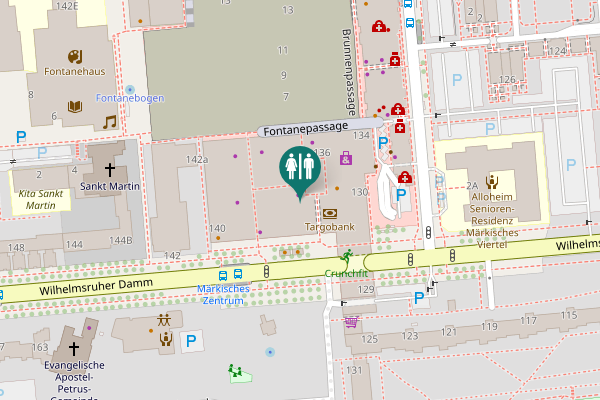 Map showing location of Wilhelmsruher Damm 138 Toilet