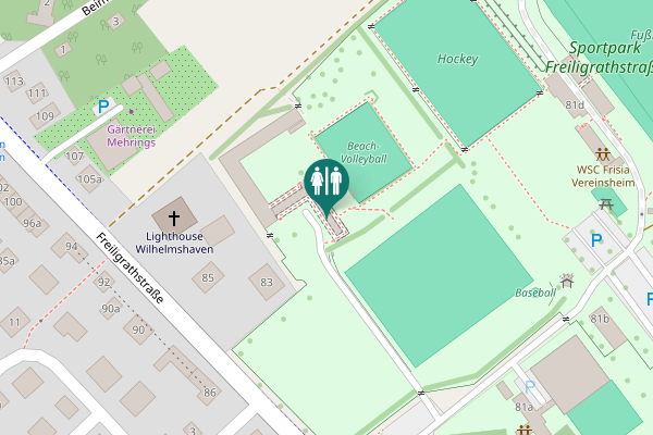 Map showing location of Freiligrathstraße 83 Toilet