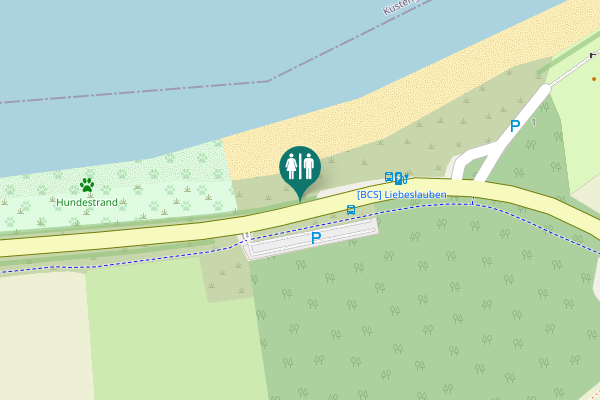 Map showing location of L 01 Toilet