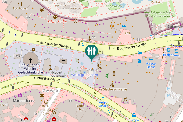 Map showing location of Berliner Toilette
