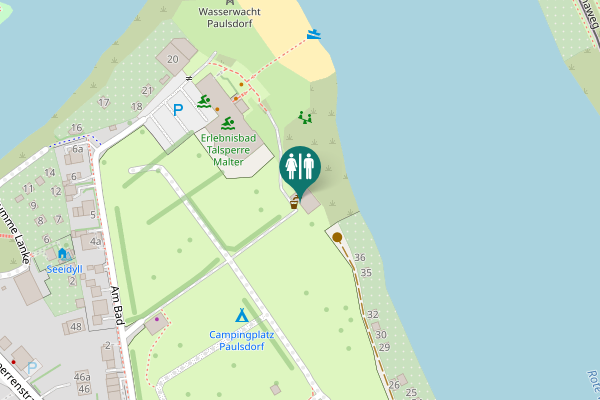Map showing location of Am Bad 1a Toilet