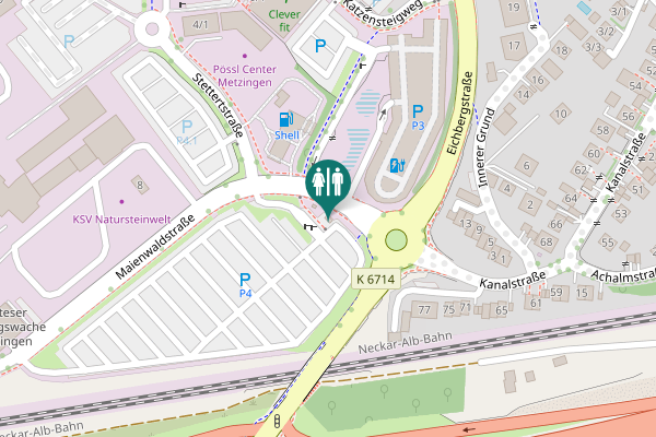 Map showing location of Maienwaldstraße Toilet