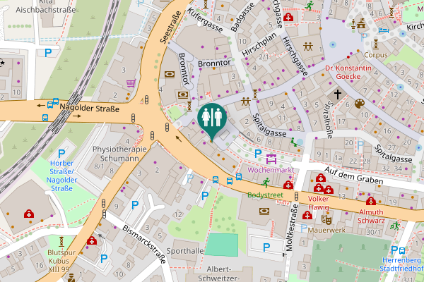 Map showing location of Nette Toilette