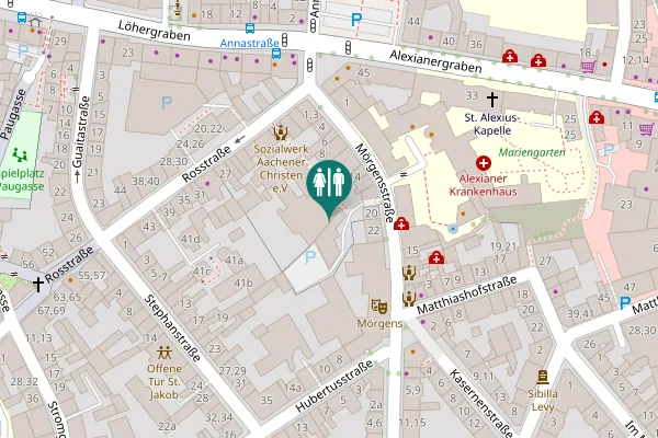 Map showing location of Mörgensstraße 14 Toilet