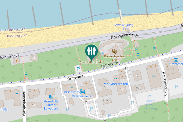 Map showing location of Ostseeallee Toilet