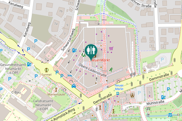 Map showing location of Nürnberger Straße 2a Toilet