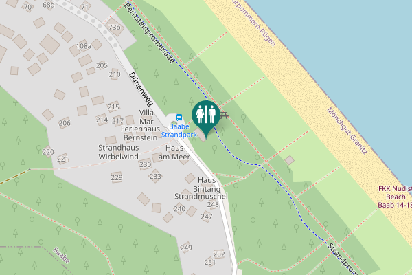 Map showing location of Dünenweg 242 Toilet