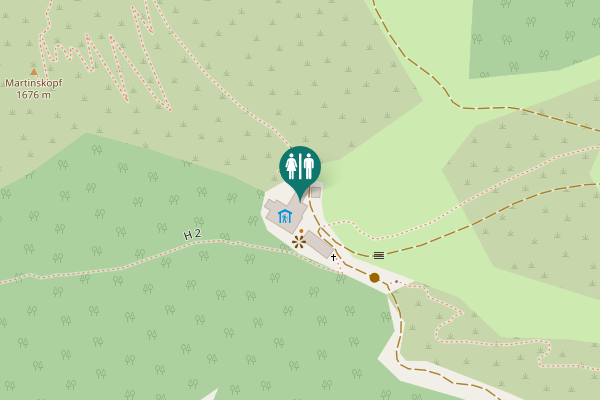 Map showing location of H 2 24 Toilet
