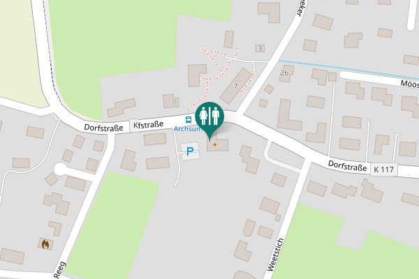 Map showing location of Dorfstraße 6 Toilet