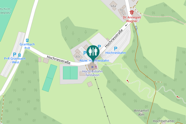 Map showing location of Hochriesstraße 80 Toilet