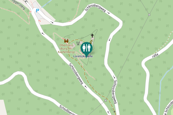 Map showing location of Schlossbergweg Toilet