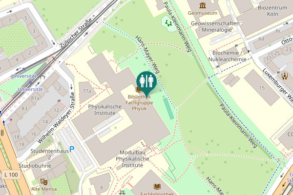 Map showing location of Zülpicher Straße 77 Toilet