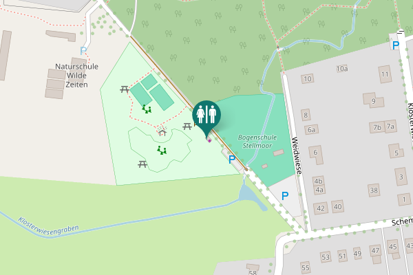 Map showing location of Hamburg Toilet