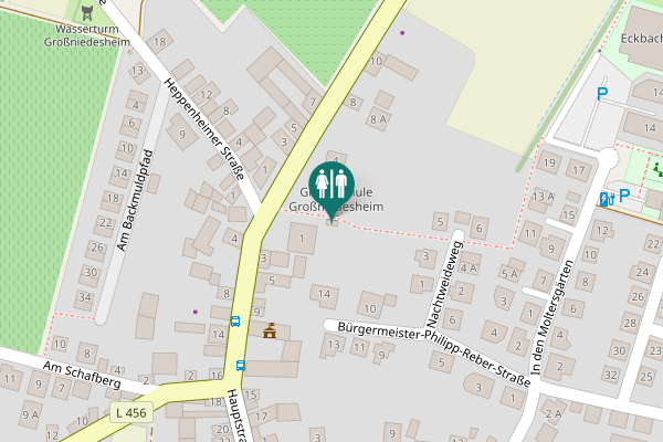 Map showing location of Kleinniedesheimer Straße 2 Toilet