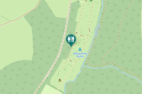 Map showing location of Oberpreth 1 Toilet