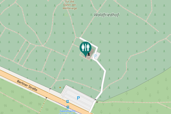 Map showing location of Berliner Straße Toilet