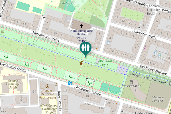 Map showing location of Reichpietschstraße 49 Toilet