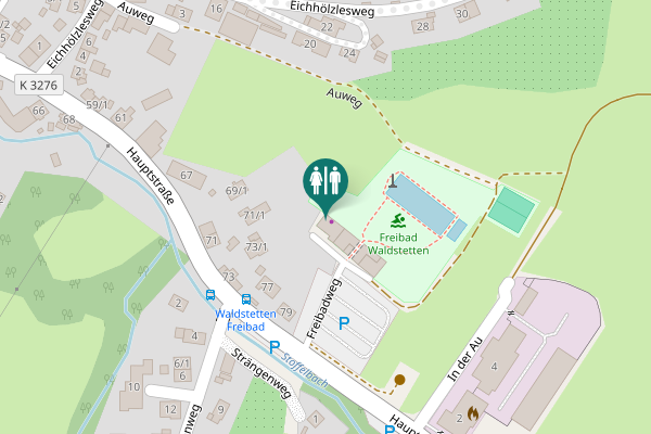 Map showing location of Freibadweg 7 Toilet