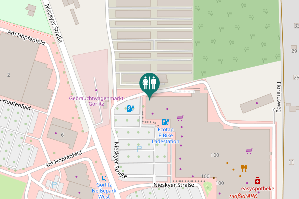 Map showing location of Nieskyer Straße 100 Toilet